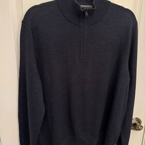 NWOT Banana Republic 1/4 zip 100% Fine Merino wool sweater.